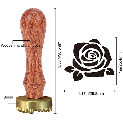 1Pc Golden Brass Stamp Head DIY-CP0006-09A-1