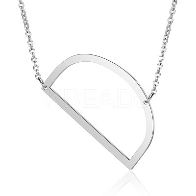 Non-Tarnish 201 Stainless Steel Initial Pendants Necklaces NJEW-S069-JN003D-D-1