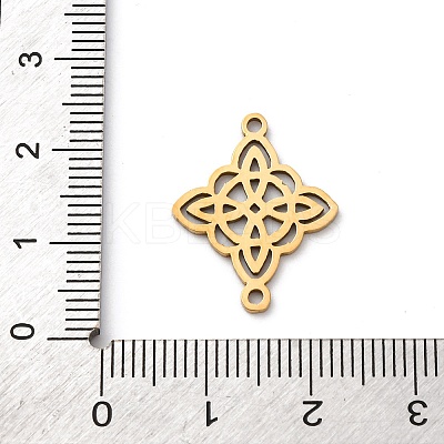 201 Stainless Steel Hollow Witch Knot Connector Charms STAS-V014-02G-1