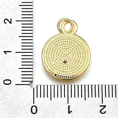Rack Plating Brass Micro Pave Cubic Zirconia Pendants KK-K401-80G-1