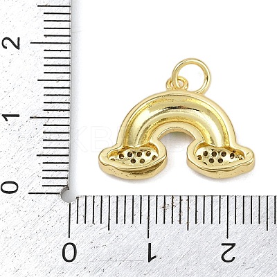 Brass Micro Pave Cubic Zirconia Enamel Pendants KK-L231-03G-1