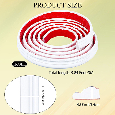 PVC Self-Adhesive Flexible Molding Trim DIY-WH20007-62C-1