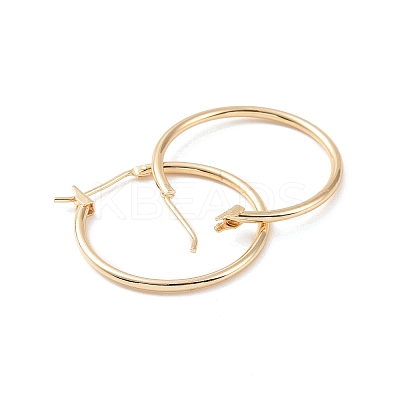 Brass Huggie Hoop Earrings for Women EJEW-A083-01G-1