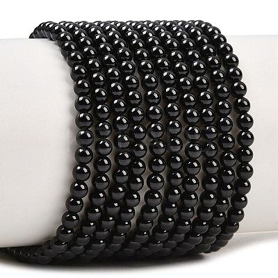 Natural Black Spinel Round Bead Strands X-G-A130-2mm-32A-1