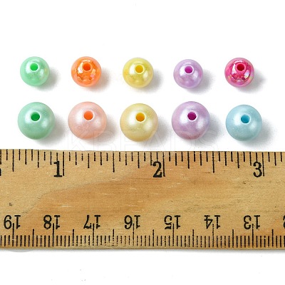 250Pcs 2 Styles Opaque Acrylic Beads MACR-FS0001-63-1