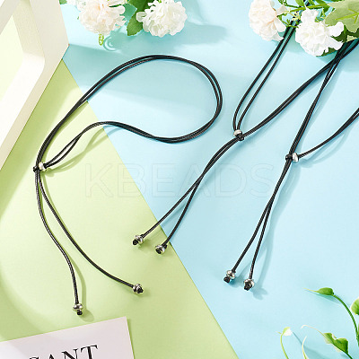 Waxed Polyester Cord Slider Necklace Making NJEW-TAC0018-02-1
