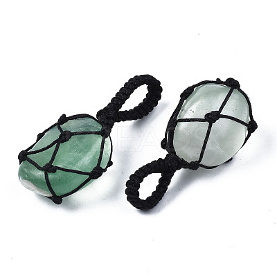 Natural Fluorite Pendants G-N0326-93J-1