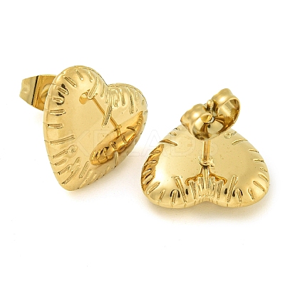 Ion Plating(IP) 304 Stainless Steel Stud Earrings for Women EJEW-S227-40G-1