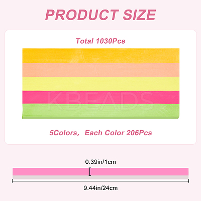 1 Set 5 Colors  Fluorescent Lucky Star Origami Paper DIY-CP0010-79B-1