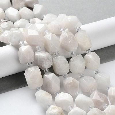Natural Rainbow Moonstone Beads Strands G-C182-21-01-1