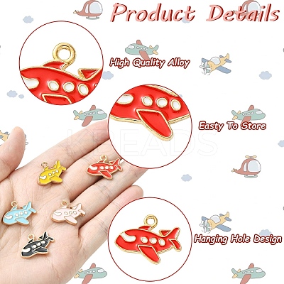 25Pcs 5 Colors Alloy Enamel Pendants ENAM-YW0006-78-1