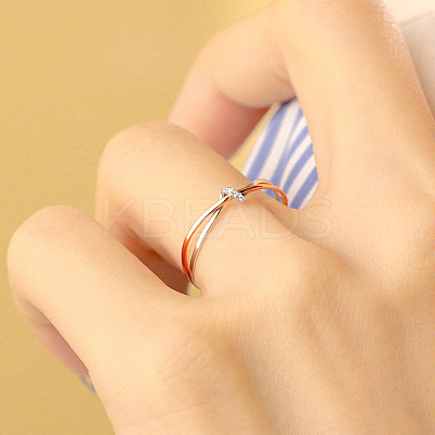 925 Sterling Silver Criss Cross Finger Rings FS-WGE9494-04-1