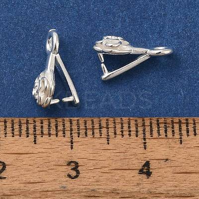 Brass Ice Pick Pinch Bails KK-H502-08S-1