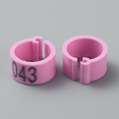 Plastic Poultry Leg Identification Bands AJEW-WH0415-99H-1