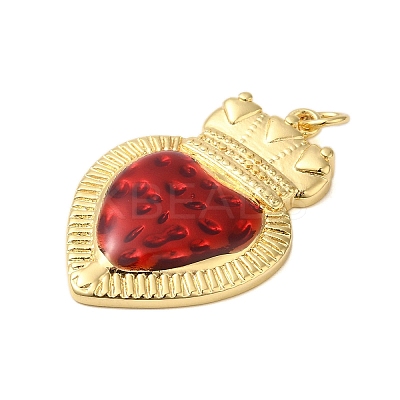 Rack Plating Brass Enamel Pendants KK-S372-01G-03-1