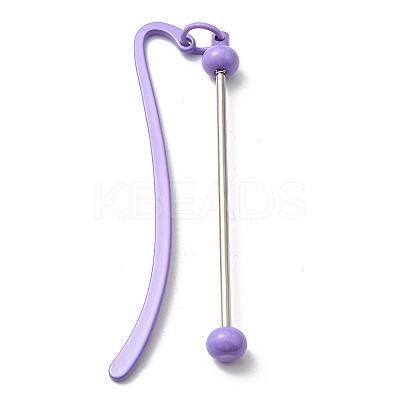 Iron & Alloy Bookmarks with Beadable Bar Pendant AJEW-G055-02C-1