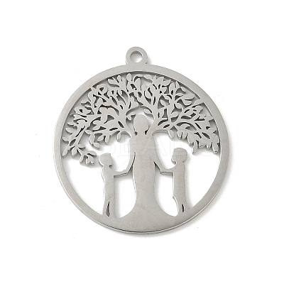 304 Stainless Steel Pendants STAS-V016-06P-1