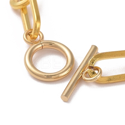 Unwelded Iron Paperclip Chain Bracelets X-BJEW-JB05044-01-1