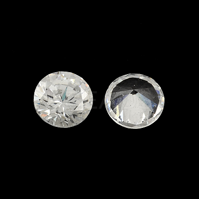 Diamond Shaped Cubic Zirconia Pointed Back Cabochons ZIRC-R004-6mm-01-1