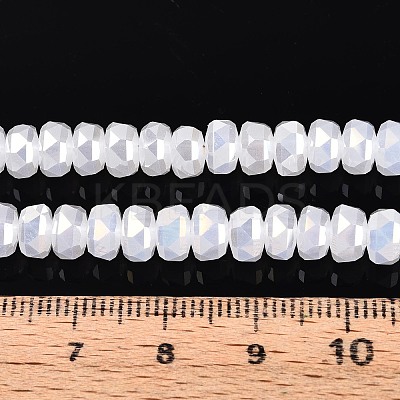 Electroplate Imitation Jade Glass Beads Strands EGLA-N022-05B-B01-1