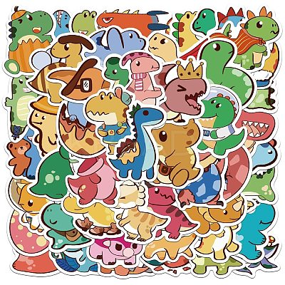 50Pcs Dinosaur PVC Sticker Labels LS-STIC-E006-04-1