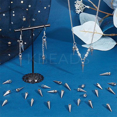 40Pcs 2 Style Stainless Steel Pendants STAS-UN0052-79-1