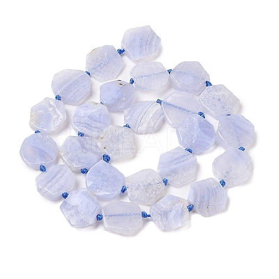 Natural Blue Lace Agate Beads Strands G-NH0001-E01-01-1