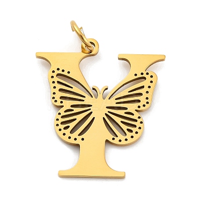 Ion Plating(IP) 201 Stainless Steel Pendants STAS-N103-184G-Y-1