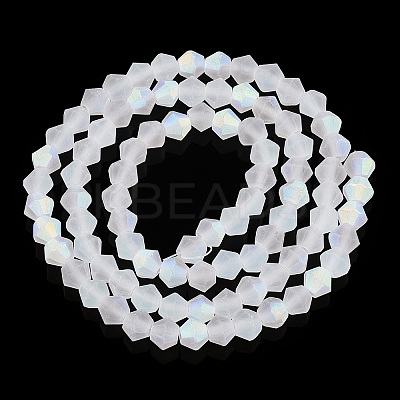 Imitate Austrian Crystal Bicone Frosted Glass Beads Strands EGLA-A039-T3mm-MB13-1