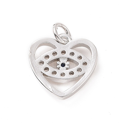 Brass Micro Pave Cubic Zirconia Charms KK-C012-28P-1