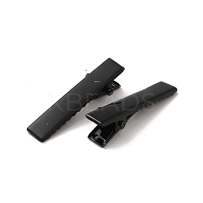 Black Iron Flat Alligator Hair Clip Findings X-PHAR-S039-32mm-1