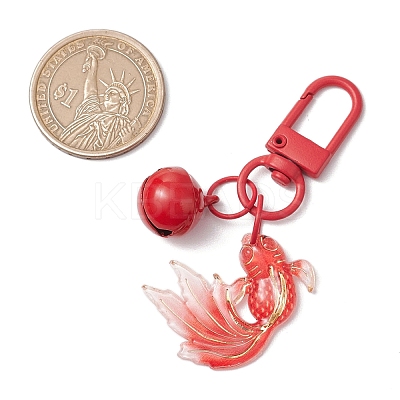 Acrylic Goldfish Pendant Decorations HJEW-JM03001-1