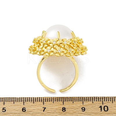 Brass Cuff Rings for Women RJEW-Q009-10G-1