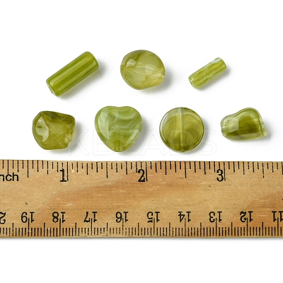 35Pcs 7 Styles Transparent Resin Beads RESI-FS0001-75-1