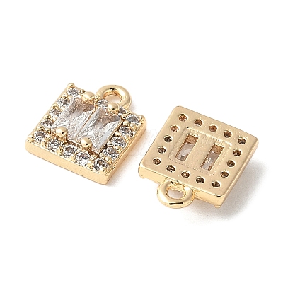 Brass Micro Pave Cubic Zirconia Pendants KK-A253-14G-1
