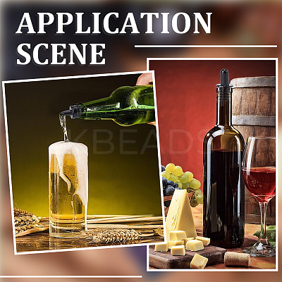 Plastic 32Pcs 2 Style Plastic Wine Pourers & Bottle Cap FIND-CP0002-04-1