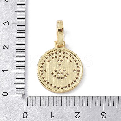 Brass Micro Pave Cubic Zirconia Pendants ZIRC-NH0001-01G-1