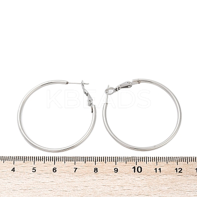 Tarnish Resistant 201 Stainless Steel Hoop Earrings EJEW-F188-24P-B-1