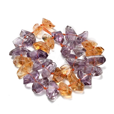 Natural Ametrine Beads Strands G-L634-G01-01-1