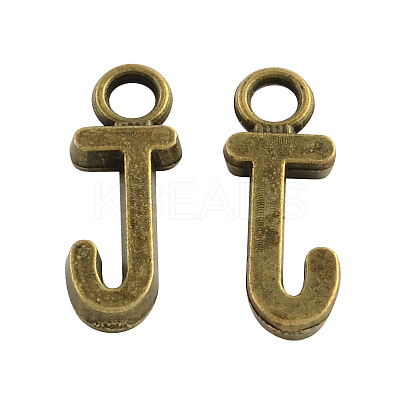 Tibetan Style Alloy Letter Pendants TIBEP-Q037-J-AB-NR-1