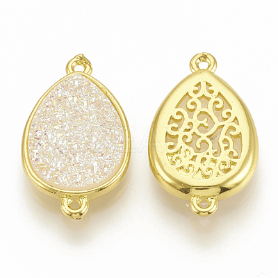 Druzy Resin Links Connectors RESI-T019-06N-1