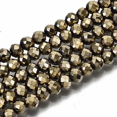Electroplate Non-magnetic Synthetic Hematite Beads Strands G-T114-60B-02-1