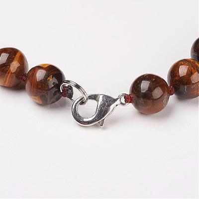 Natural Tiger Eye Beads Necklaces NJEW-F138-8mm-02-1
