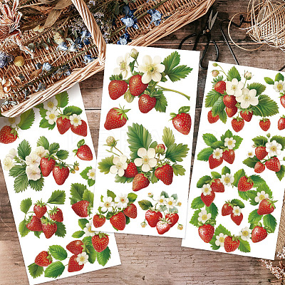 3 Sheets 3 Styles PVC Waterproof Decorative Stickers DIY-WH0404-461-1