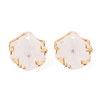 Frosted Plastic Petal Pendants KY-T041-20B-1