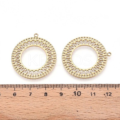 304 Stainless Steel Hollow Pendants STAS-T064-72G-1