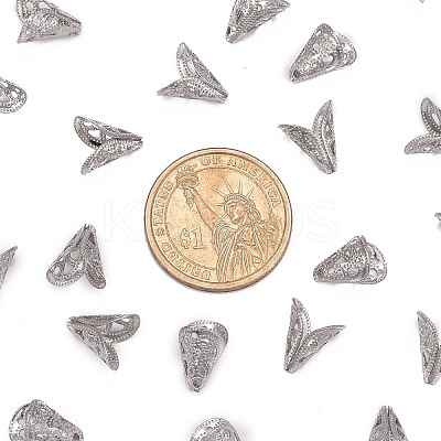 Tarnish Resistant Apetalous 316 Surgical Stainless Steel Cone Bead Caps LS-STAS-M257-02-1