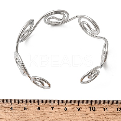 304 Stainless Steel Cuff Bangles for Women LS-BJEW-Z150-01P-01-1
