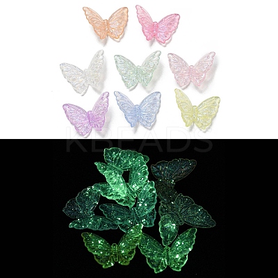 Luminous Transparent Acrylic Beads OACR-E041-09-1