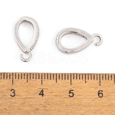 Ion Plating(IP) Brass Micro Pave Clear Cubic Zirconia Pendants KK-O146-04P-1